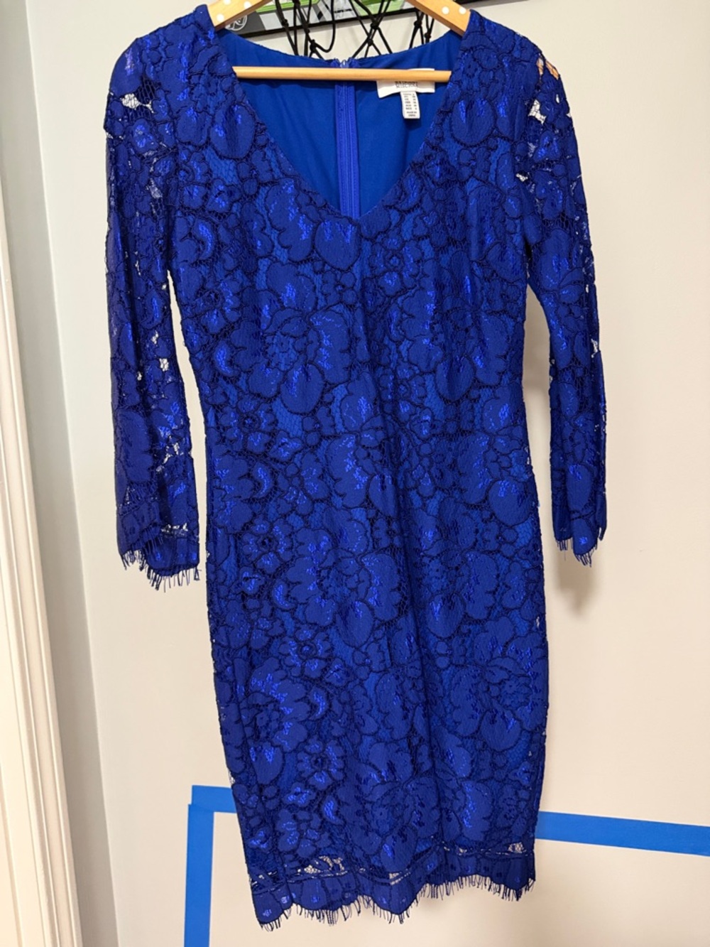 Lace overlay dress
